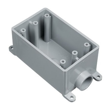 Abb Electrical Box, 18 cu in, FSE Box Type, 1 Gang, PVC E980DFN-CTN